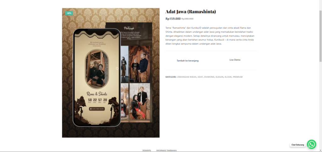 Contoh Persona Pembeli Pada Undangan Nikah Kunika.id untuk Audiens Target Pengantin Beradat Jawa -WiseWebster.com