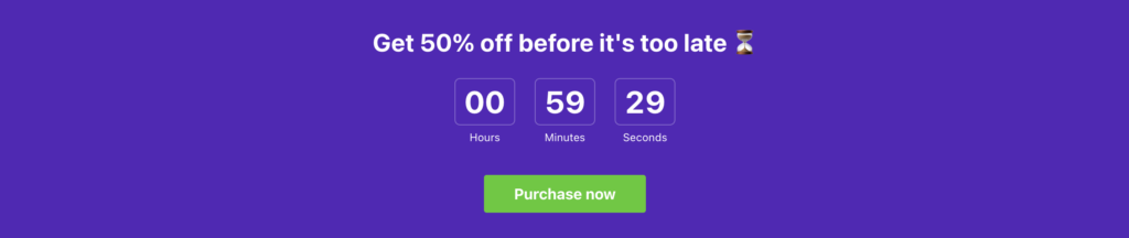 Contoh Penggunaan Countdown Timer dan Tampilan Diskon Terbatas untuk Meningkatkan Urgency dan Scarcity
