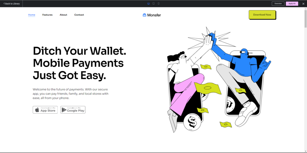 Contoh Template Kit Elementor Tampilan responsif dari salah satu template populer, menunjukkan bagaimana desain dapat disesuaikan untuk berbagai perangkat - WiseWebster.com