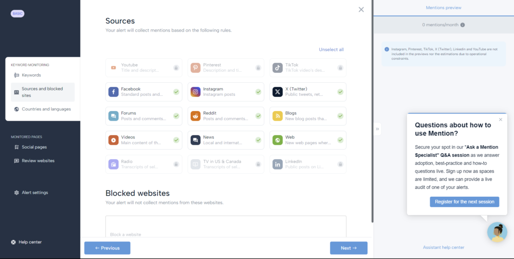 Dashboard Mention Optimalisasi Social Media Management - WiseWebster.com