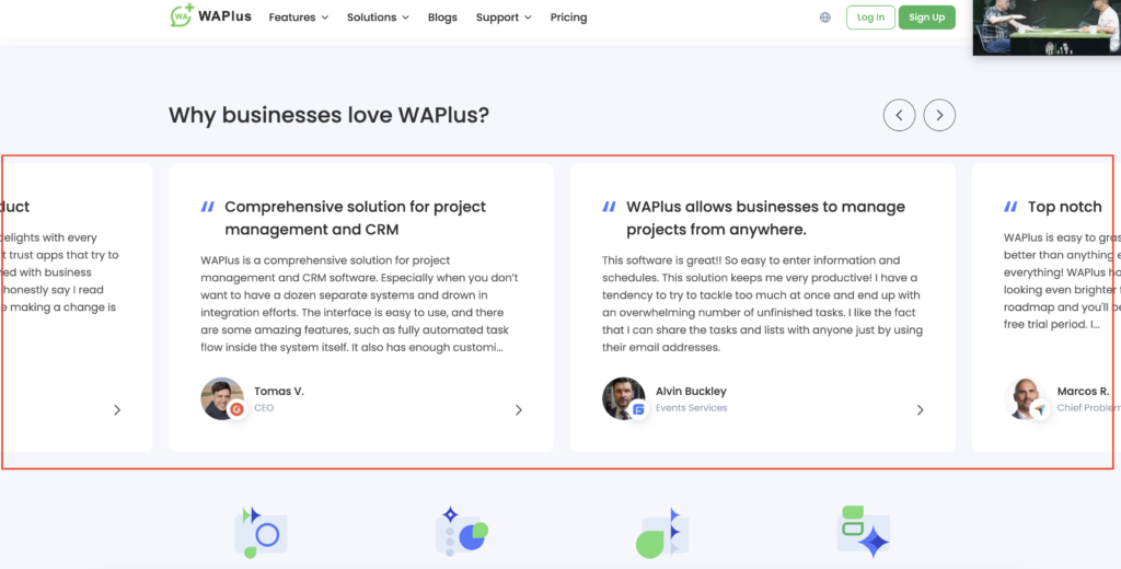 Strategi menampilkan ulasan pelanggan oleh Waplus.io membantu website dengan fitur jual beli ini