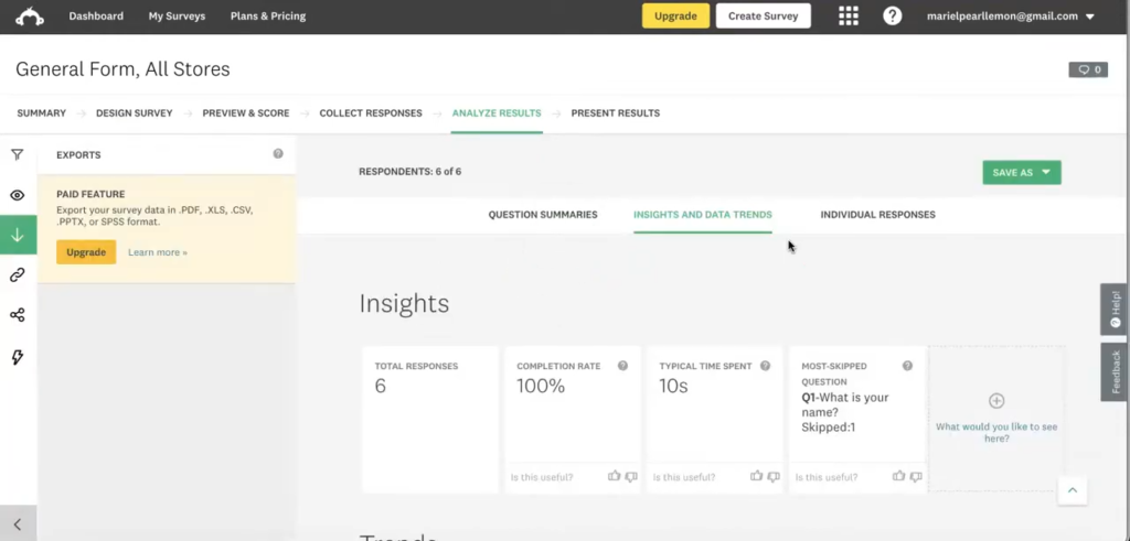 Tampilan antarmuka pembuatan survei pada SurveyMonkey