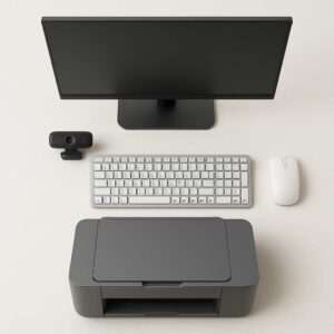 Bagian luar komputer seperti monitor, keyboard, dan mouse berperan penting dalam interaksi sehari-hari