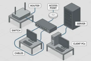 Berbagai perangkat jaringan dan fungsinya dalam satu sistem