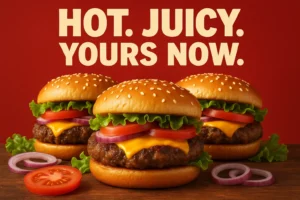 Contoh iklan makanan dengan copywriting yang menggoda dan visual yang menguatkan rasa lapar