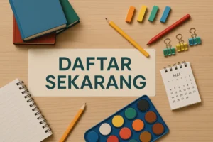 Contoh layout visual iklan pendidikan yang komunikatif dan menarik