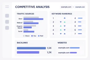 Contoh tampilan tools analisis kompetitor berbasis data