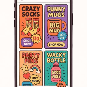 Contoh visual iklan dengan kata-kata promosi lucu – cocok untuk jualan produk kekinian dan ringan