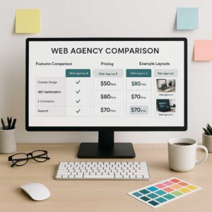 Membandingkan fitur dan harga dari beberapa perusahaan website sebelum mengambil keputusan