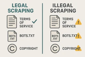 Perbedaan antara scraping yang legal dan yang melanggar aturan website