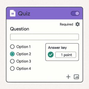 Proses membuat soal ujian dan pengaturan skor otomatis di Google Form sangat mudah bahkan bagi pemula