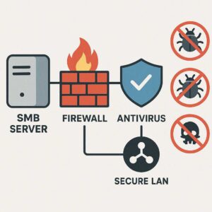 SMB Server perlu dilindungi agar tidak jadi celah keamanan dalam jaringan, terutama di lingkungan kerja yang sensitif