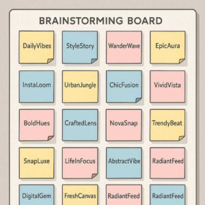 Salah satu cara menemukan nama IG keren adalah dengan brainstorming ide-ide di papan atau catatan pribadi