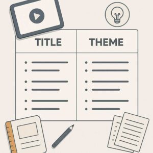 Tabel ini merangkum perbedaan mendasar antara judul dan tema secara visual