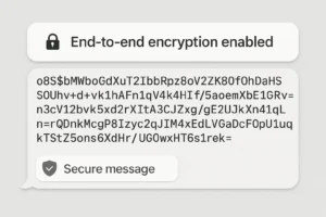 Tampilan enkripsi end-to-end dalam aplikasi pesan instan