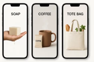 Tampilan iklan produk simple dalam format digital yang efektif untuk Instagram dan TikTok Ads