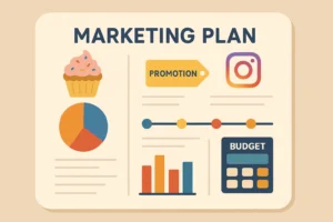 Contoh marketing plan toko kue online dengan strategi digital sederhana
