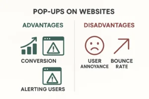 Perbandingan kelebihan dan kekurangan penggunaan pop up pada website