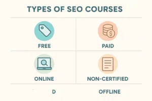 Perbedaan jenis kursus SEO berdasarkan harga, metode pembelajaran, dan sertifikasi