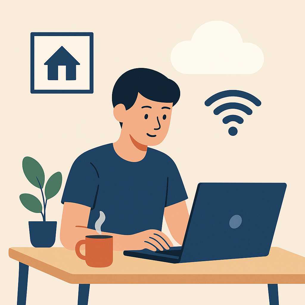 Bekerja secara remote memungkinkan fleksibilitas tinggi dan bekerja dari mana saja—tanpa harus datang ke kantor