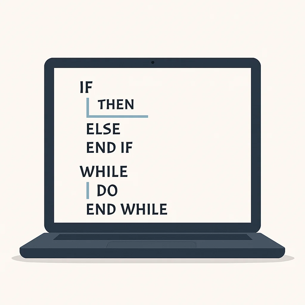 Contoh tampilan penulisan pseudocode yang sederhana dan mudah dibaca