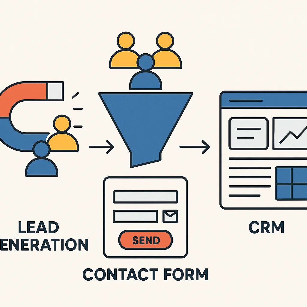Ilustrasi proses lead generation dari ketertarikan hingga menjadi calon pelanggan