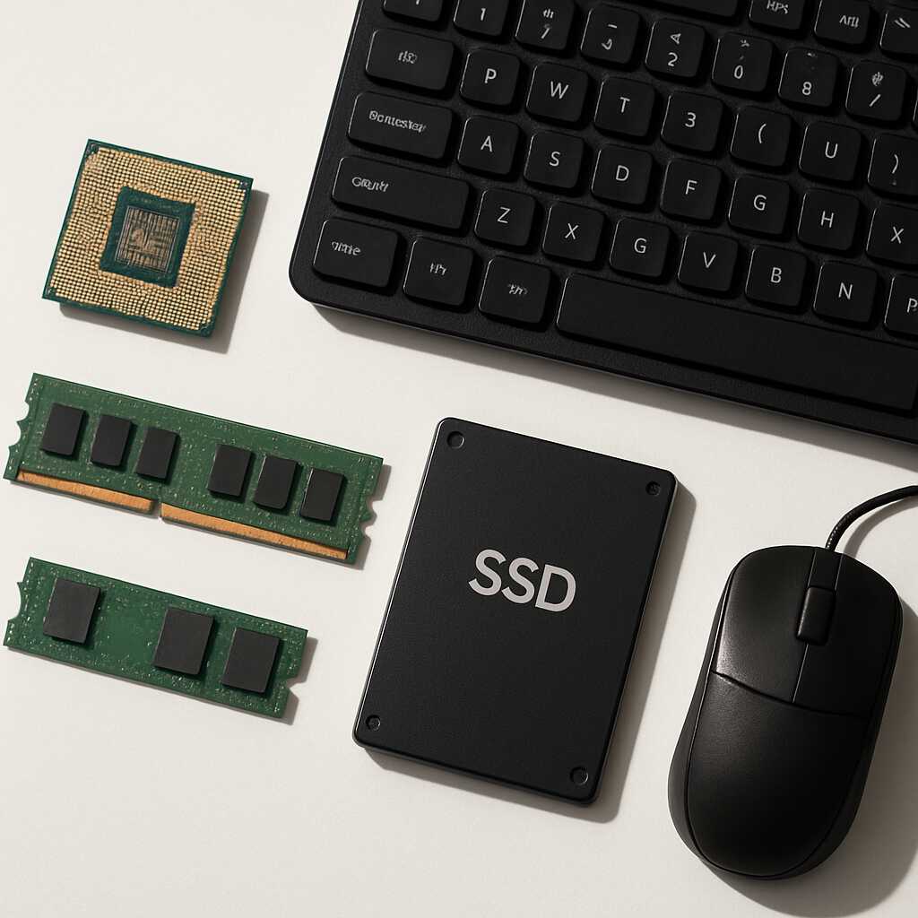 Komponen hardware utama dalam sistem komputer modern