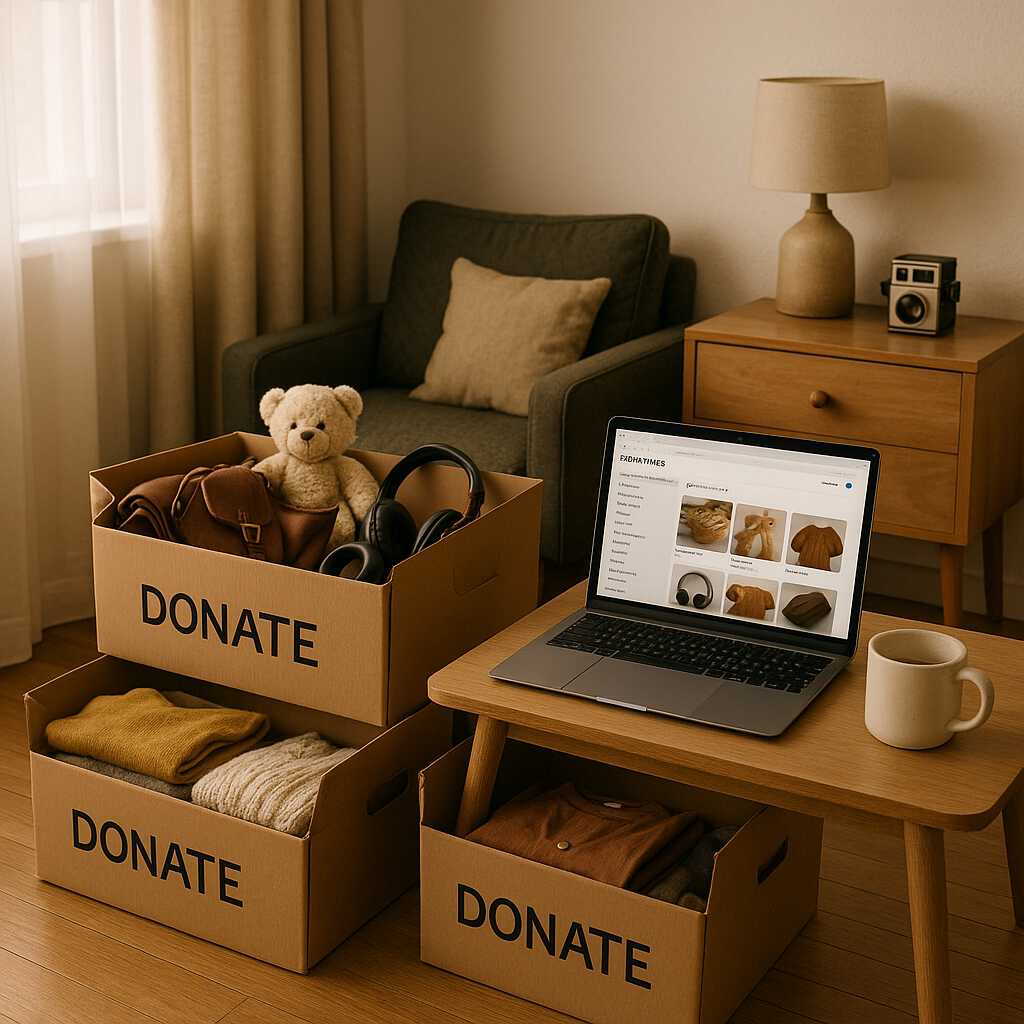 Suasana menyenangkan saat menyiapkan barang bekas untuk dijual online