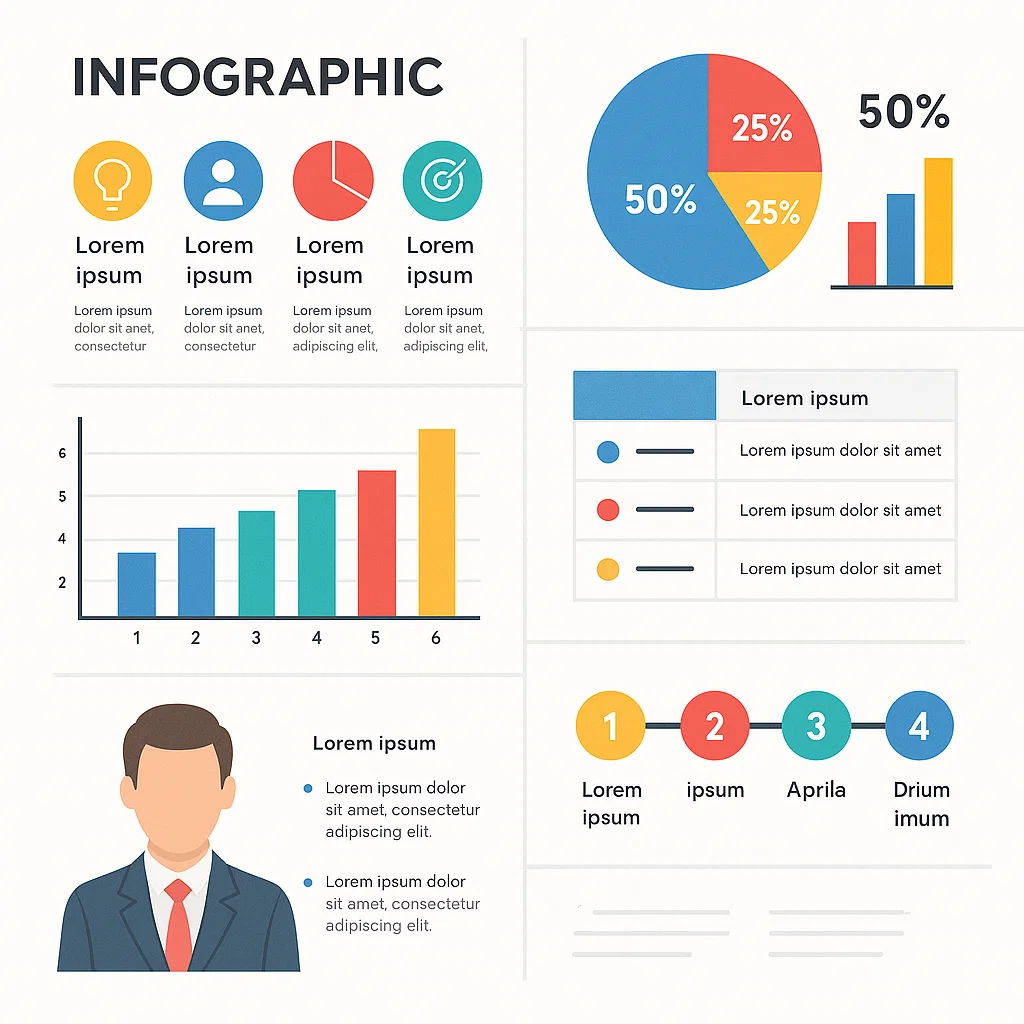 Beragam bentuk penyajian informasi dalam sebuah infografik modern