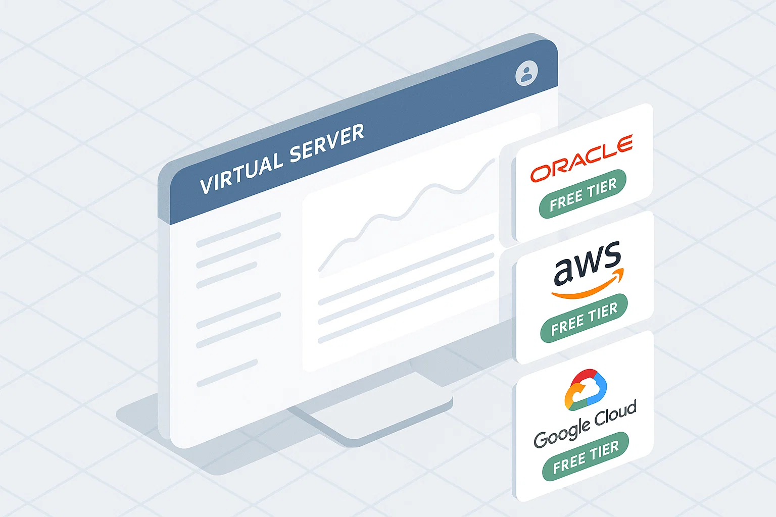 Dashboard layanan VPS gratis dari beberapa penyedia cloud populer