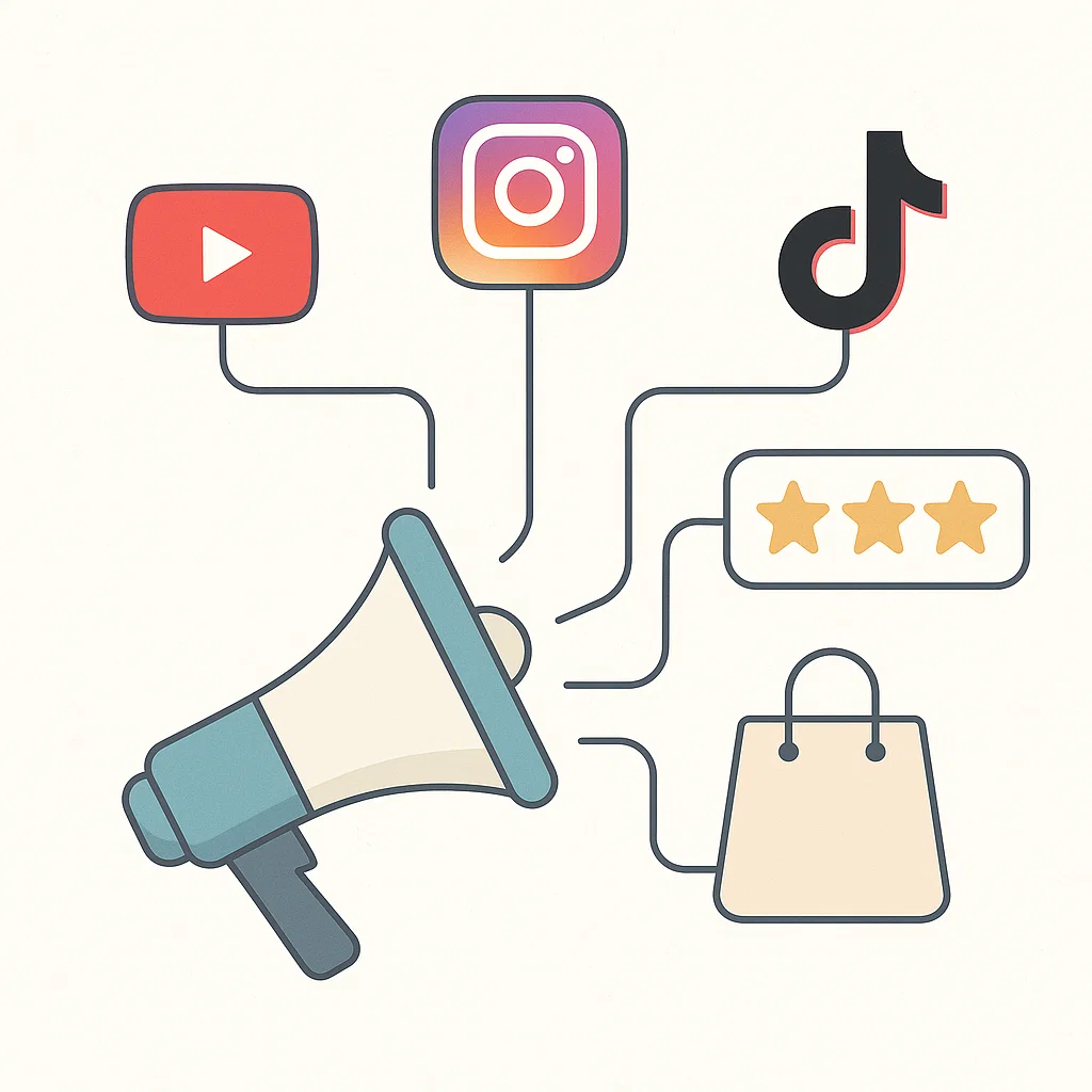 Visual pengaruh influencer dalam strategi pemasaran melalui media sosial