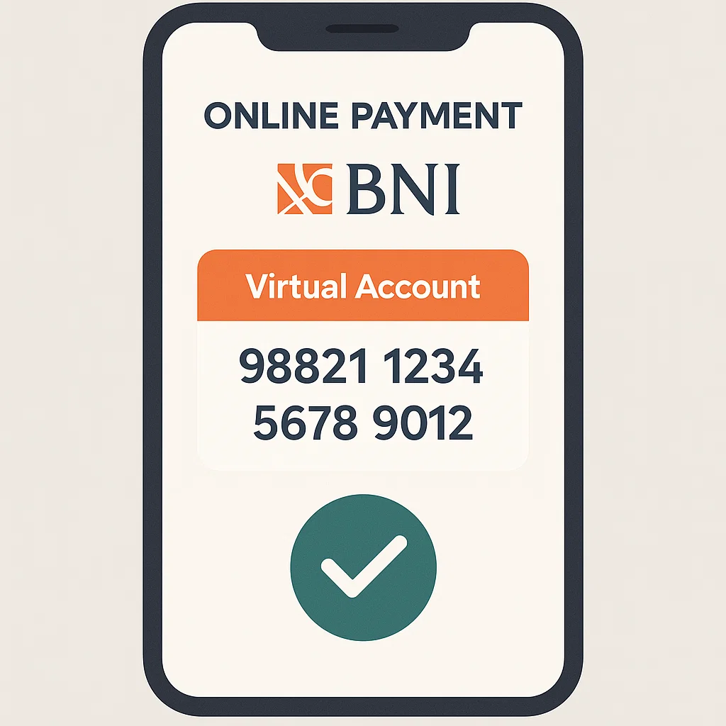 Ilustrasi pembayaran mudah menggunakan VA BNI