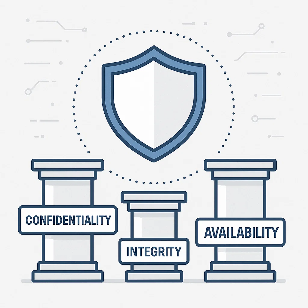 Visualisasi tiga pilar utama security