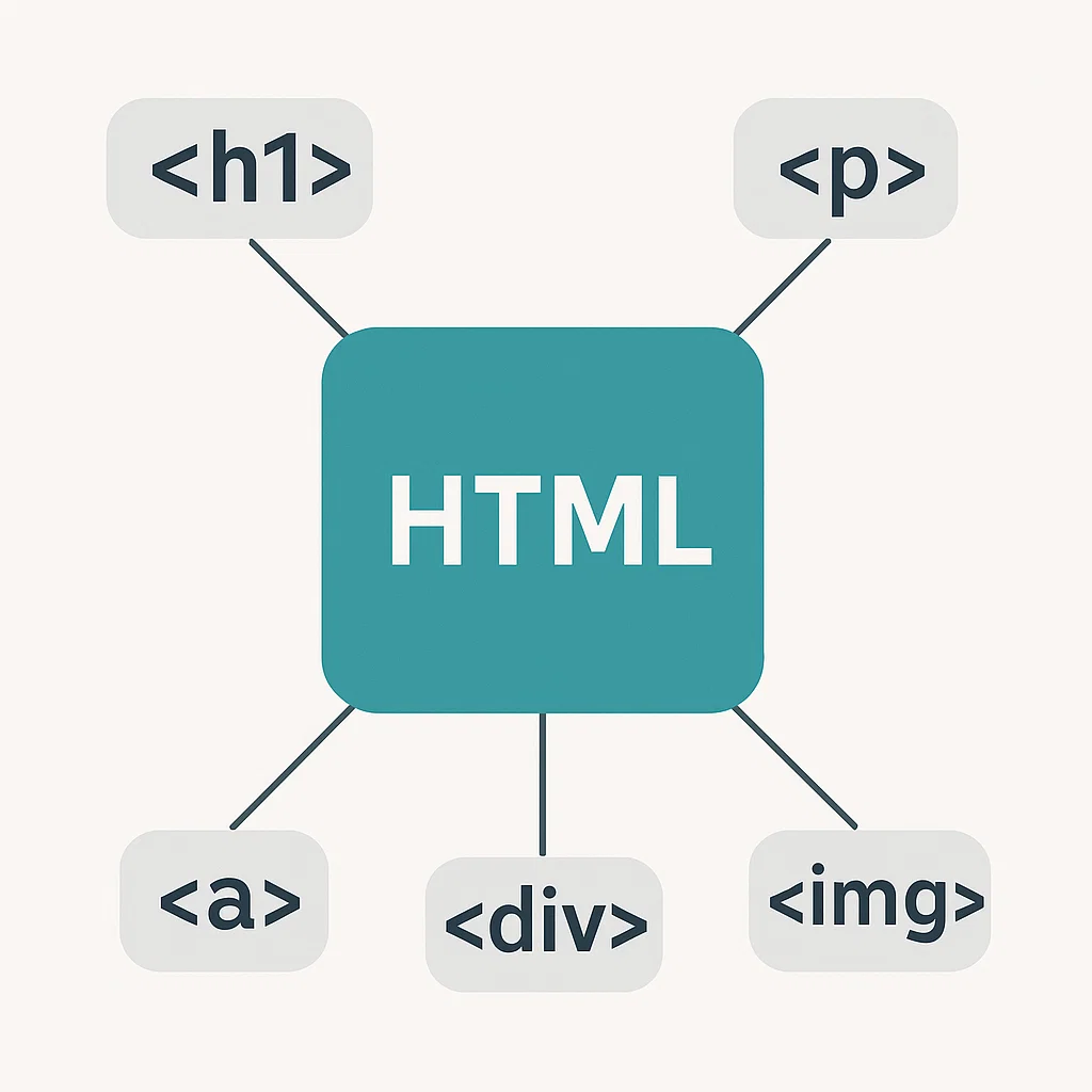 Visualisasi umum struktur tag HTML