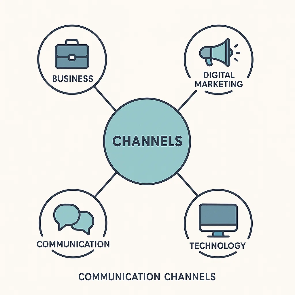 Gambaran umum berbagai jenis channels dalam bisnis dan komunikasi