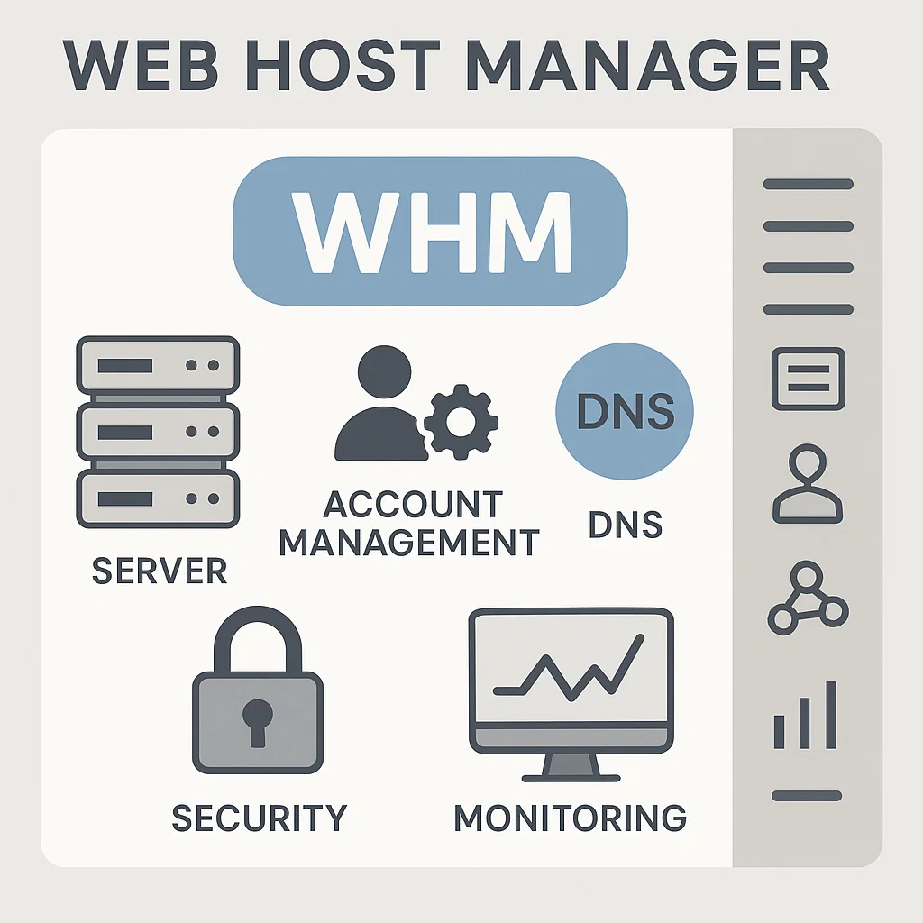Gambaran umum dashboard WHM dan fitur utamanya