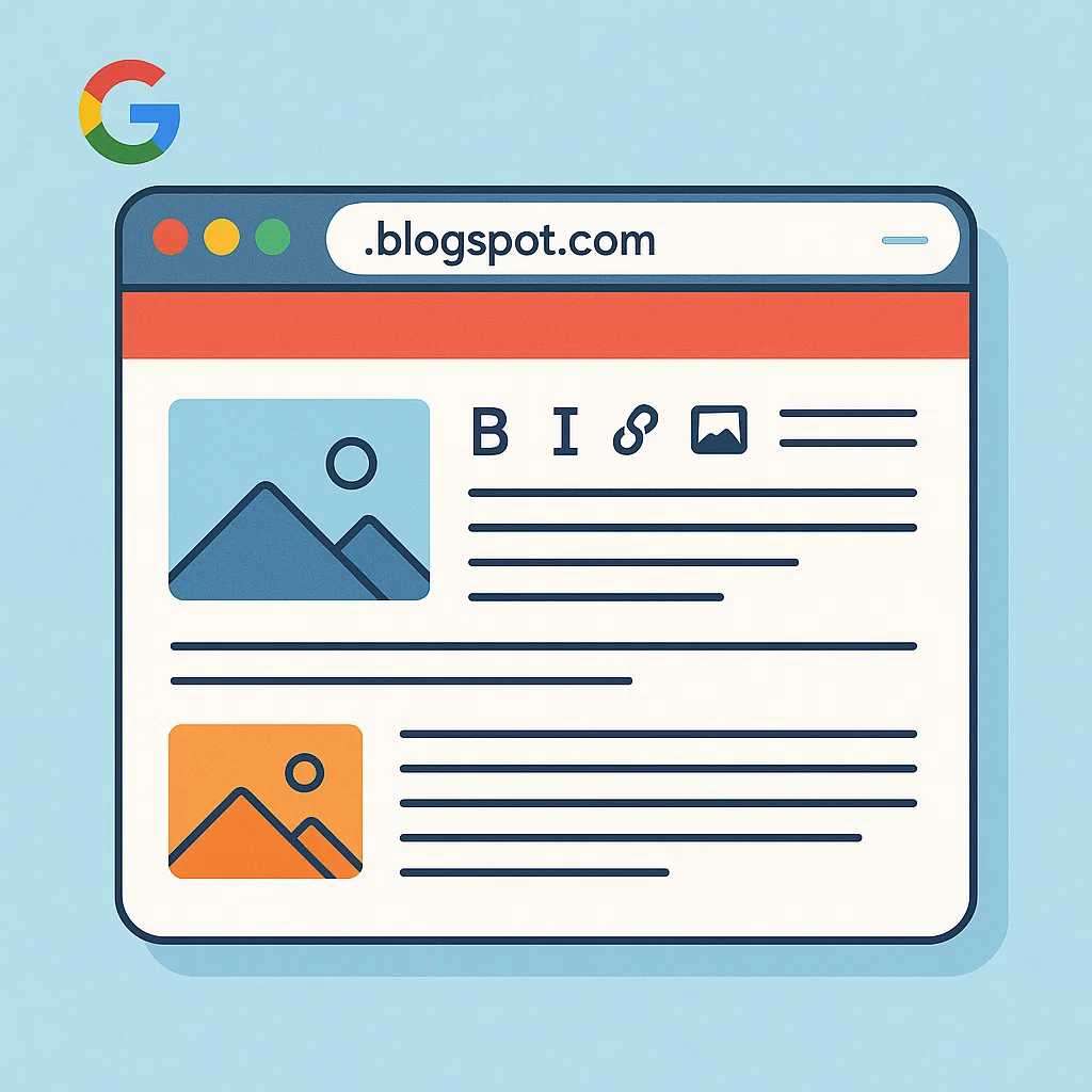 Ilustrasi Blogspot sebagai platform blogging gratis