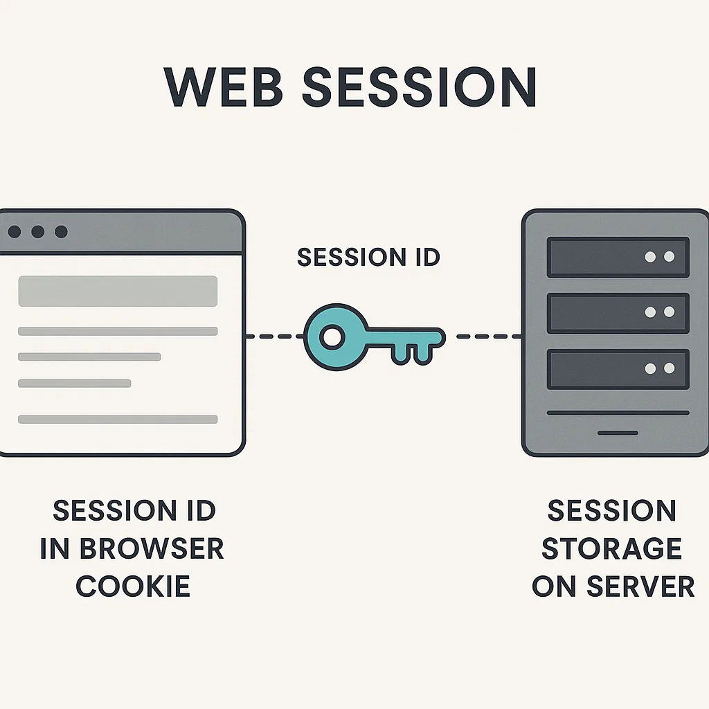 Ilustrasi konsep session antara browser dan server