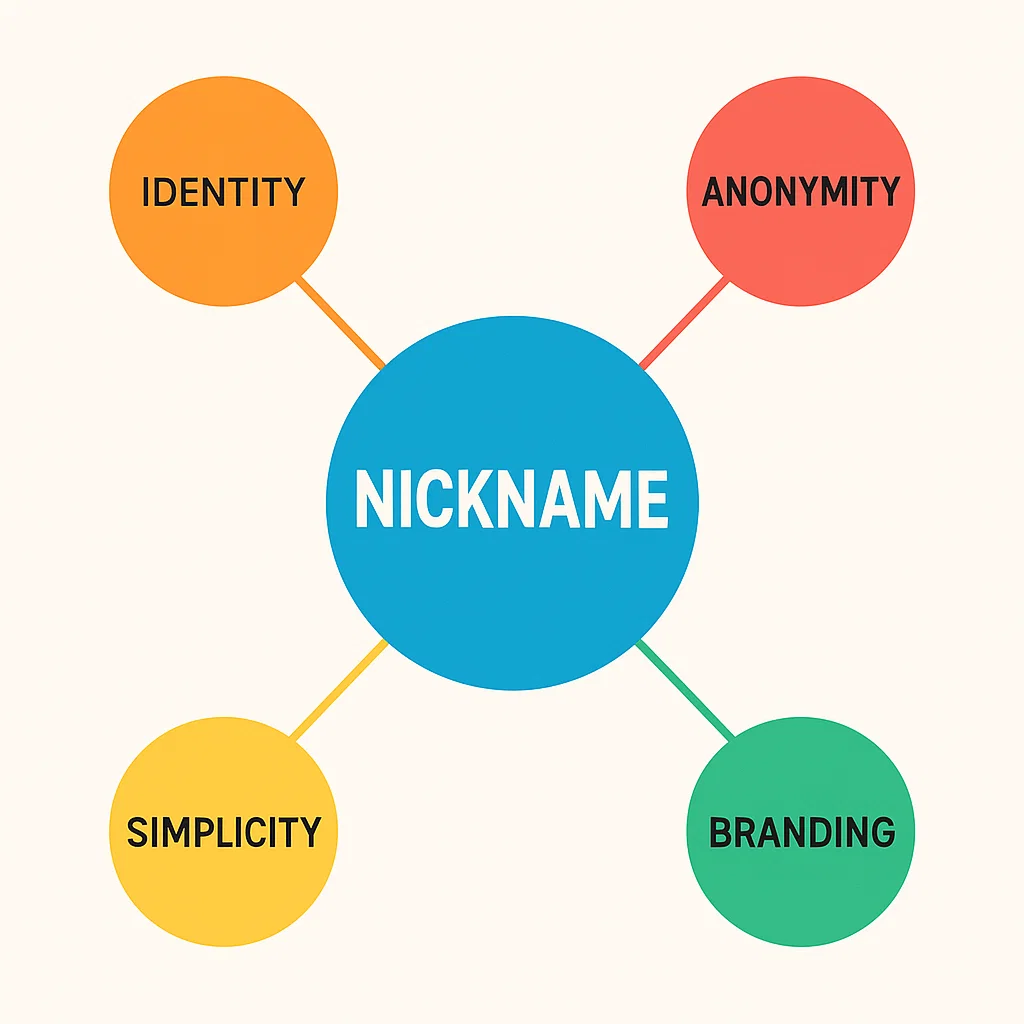 Visualisasi fungsi utama dari nickname