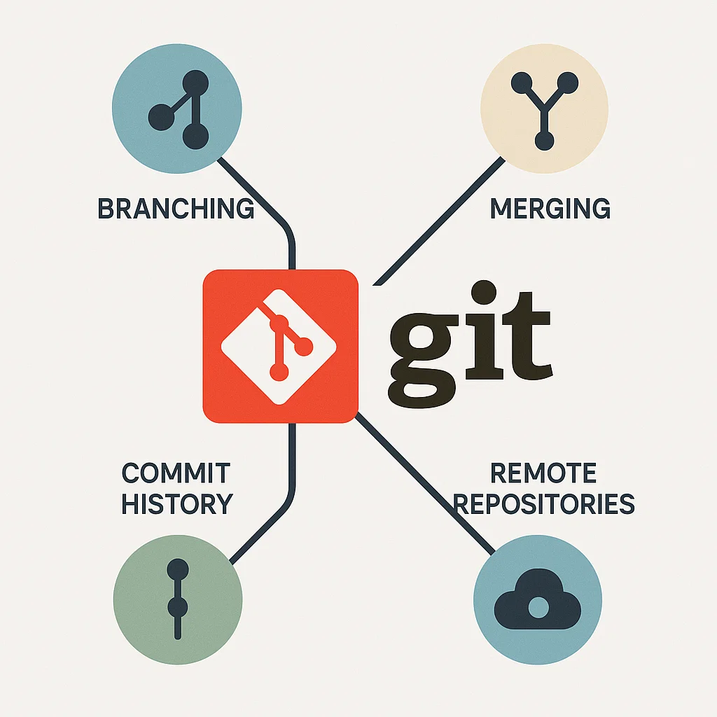 Visualisasi konsep utama Git dalam pengelolaan versi