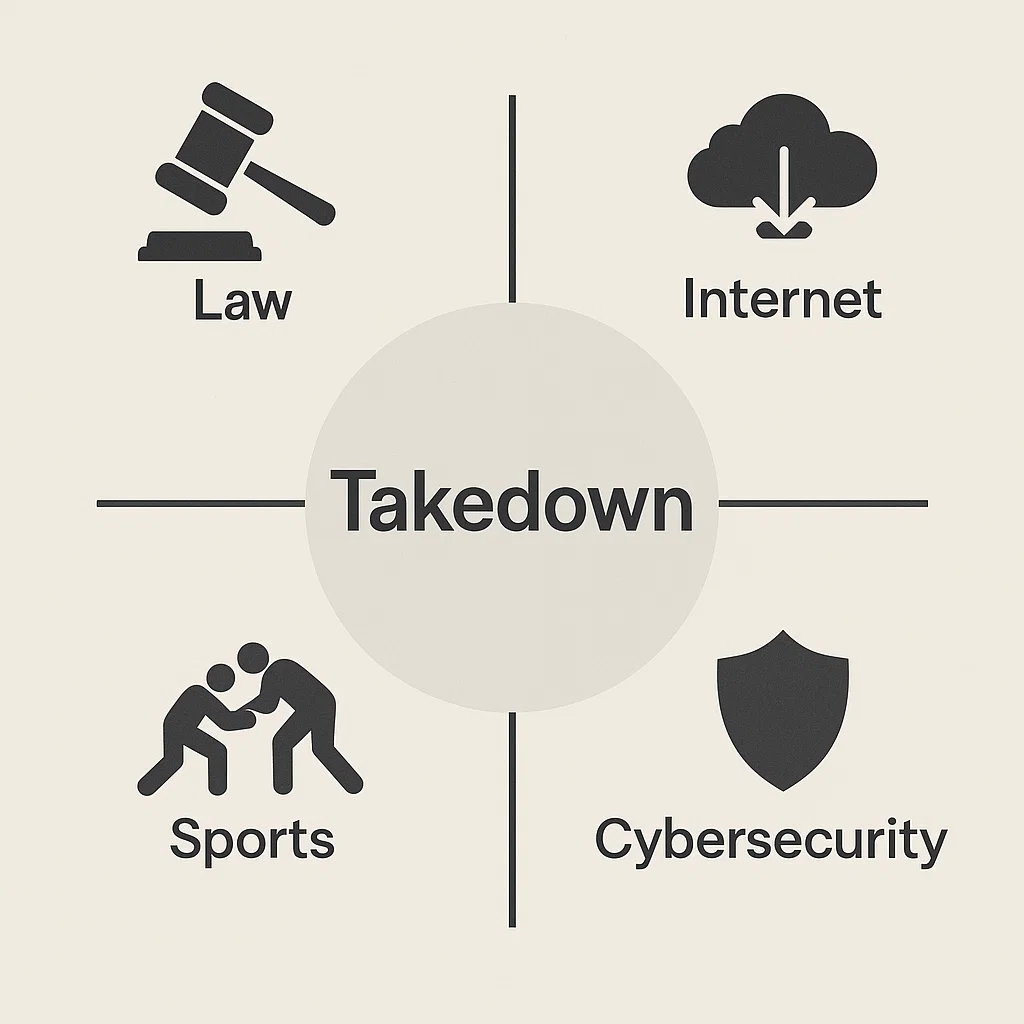 Visualisasi makna takedown di berbagai konteks