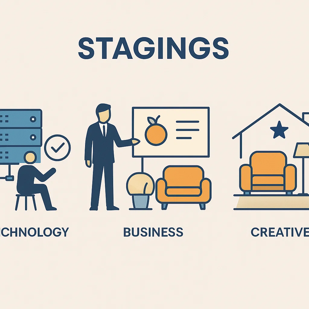 Visualisasi stagings di berbagai bidang utama