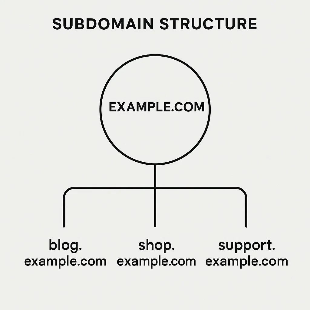 Visualisasi struktur domain dan subdomain