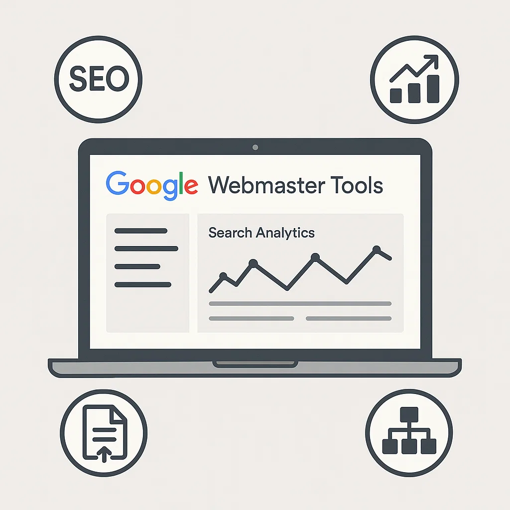 Visualisasi umum fungsi Google Webmaster dalam SEO